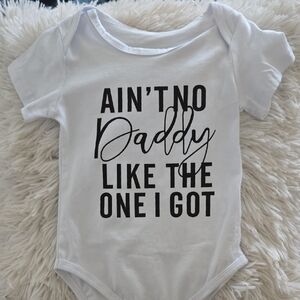White Baby Onesie with Fun Print